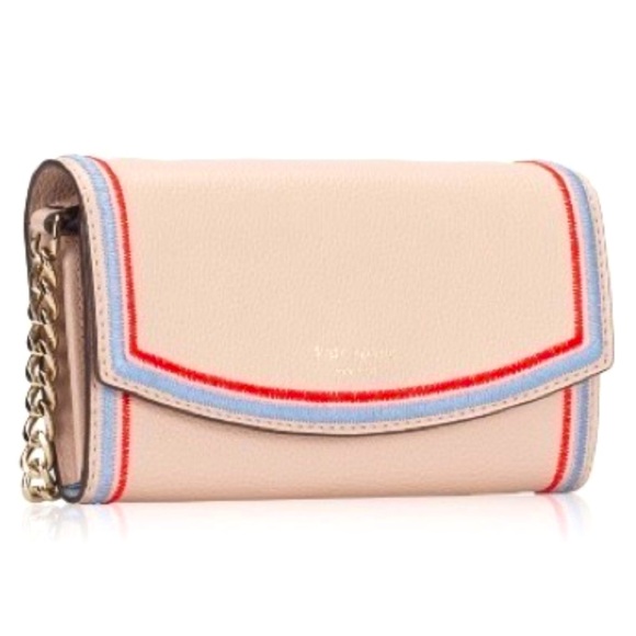 Kate Spade New York Eva Embroidered Wallet On A Change Clutch Crossbody Purse - Picture 4 of 16